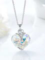thumb Fashion Heart austrian Crystal Copper Necklace 3