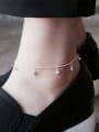 thumb Simple Little Beads Silver Women Anklet 1