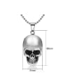 thumb Punk Skull Titanium Necklace 2