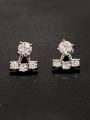thumb Post-hanging High-quality Eight Heart Eight Arrows Zircon With 925 silver Needle Anti-allergy Cluster earring 0