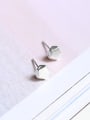 thumb Simple Tiny Geometrical Silver Stud Earrings 1