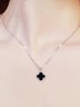 thumb Fashion S925 Sterling Silver Flower-shaped Zircon Necklace 2