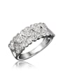 thumb Exquisite Platinum Plated Heart Shaped Zircon Ring 0