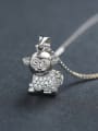 thumb S925 Silver Stereo Monkey Sweater Accessories Pendant 2