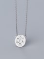 thumb 925 Sterling Silver With Silver Plated Personality Round With Star Necklaces 2