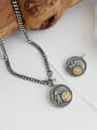 thumb 925 Sterling Silver With Antique Silver Plated Vintage Smiley Face  Necklaces 3
