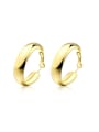thumb Delicate Gold Plated Round Shaped Earrings 0