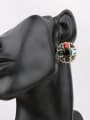 thumb Ethnic style Colorful Resin stones White Rhinestones Alloy Earrings 1