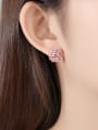 thumb copper With Cubic Zirconia Personality Geometric Stud Earrings 1
