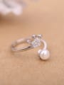 thumb Freshwater Pearl Crown Opening Ring 2