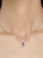 thumb Water Drop Shaped Pendant with Sapphire Zircons 1