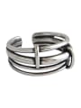 thumb 925 Sterling Silver With Glossy  Vintage Multi-Layer Ring Free Size Rings 0