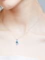 thumb Simple Lollipop Blue austrian Crystal Necklace 1