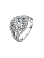 thumb Luxury Round Shaped Zircon 925 Silver Ring 0