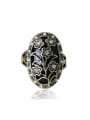 thumb Exquisite Retro style Resin Stone White Crystals Alloy Ring 0