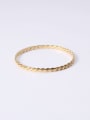 thumb Titanium With Gold Plated Simplistic Smooth Wave Bangles 2