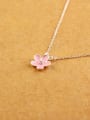 thumb Fashion Little Pink Flower Necklace 2