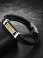 thumb Fashion Three-band Artificial Leather Woven Bracelet 1