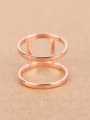 thumb Simple Two-band Rose Gold Plated Ring 0