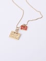 thumb Titanium With Gold Plated Personality Geometric Necklaces 0