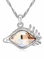 thumb Personalized Rhombus austrian Crystal Fish Pendant Alloy Necklace 3