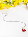 thumb Women Red Water Drop Opal Stone Necklace 2