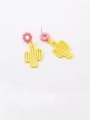 thumb Alloy With Platinum Plated Simplistic Cactus Flower Drop Earrings 2