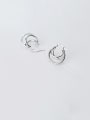 thumb 925 Sterling Silver With Gold Plated Simplistic Three Floors Round Clip On Earrings 4