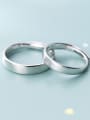 thumb 925 Sterling Silver With Smooth Simplistic Round Free Size Engagement  Rings 3