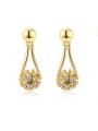 thumb Fashionable 18K Gold Plated Geometric Drop Earrings 0