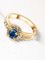 thumb Women Blue Round Shaped Zircon Ring 1