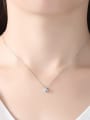 thumb Sterling silver with 3A zircon minimalist round necklace 1