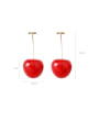thumb Alloy With Acrylic Cute Friut  Cherry Drop Earrings 1