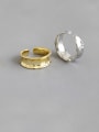 thumb 925 Sterling Silver With Gold Plated Simplistic Geometric Free Size Rings 0