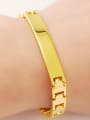 thumb Unisex 24K Gold Plated Water Band Shaped Bracelet 1