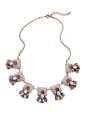 thumb Flower-shape Artificial Stones Necklace 0