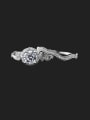 thumb Copper whith  Cubic Zirconia Double layer couple ring 2