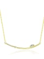 thumb 925 Sterling Silver With Gold Plated Simplistic Fringe Necklaces 0