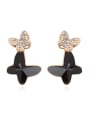 thumb Fashion Butterfly austrian Crystal Alloy Stud Earrings 0