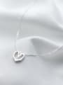 thumb All-match Hollow Heart Shaped S925 Silver Necklace 0