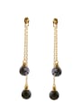 thumb Double Lines Artificial Pearls drop earring 0