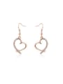 thumb Exquisite Heart Shaped Acrystria Crystal Drop Earrings 0