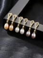 thumb 925 Sterling Silver With Gold Plated Simplistic Irregular Drop Earrings 2