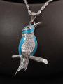 thumb Lovely Kingfisher Enamel Necklace 1
