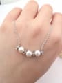 thumb Freshwater Pearl Tiny Bowknot Necklace 1