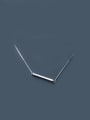 thumb S925 Silver Slot Type Simple Necklace 0