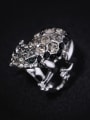 thumb Personalized Exaggerated Cubic Rhinestones-studded Frog Alloy Ring 2