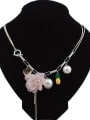 thumb Personalized Acrylic Flower Imitation Pearls Pineapple Alloy Necklace 1