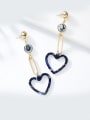 thumb Gold Plated Heart-shaped drop earring 2
