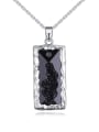 thumb Personalized austrian Crystal Rectangular Pendant Alloy Necklace 3